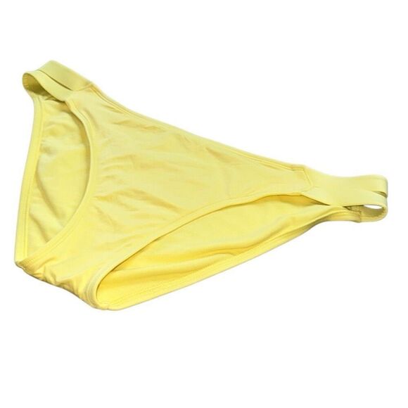 Kona Sol sz XL Yellow double strap cheeky bikini bottom swim suit NWOT LOW RISE - Picture 7 of 7